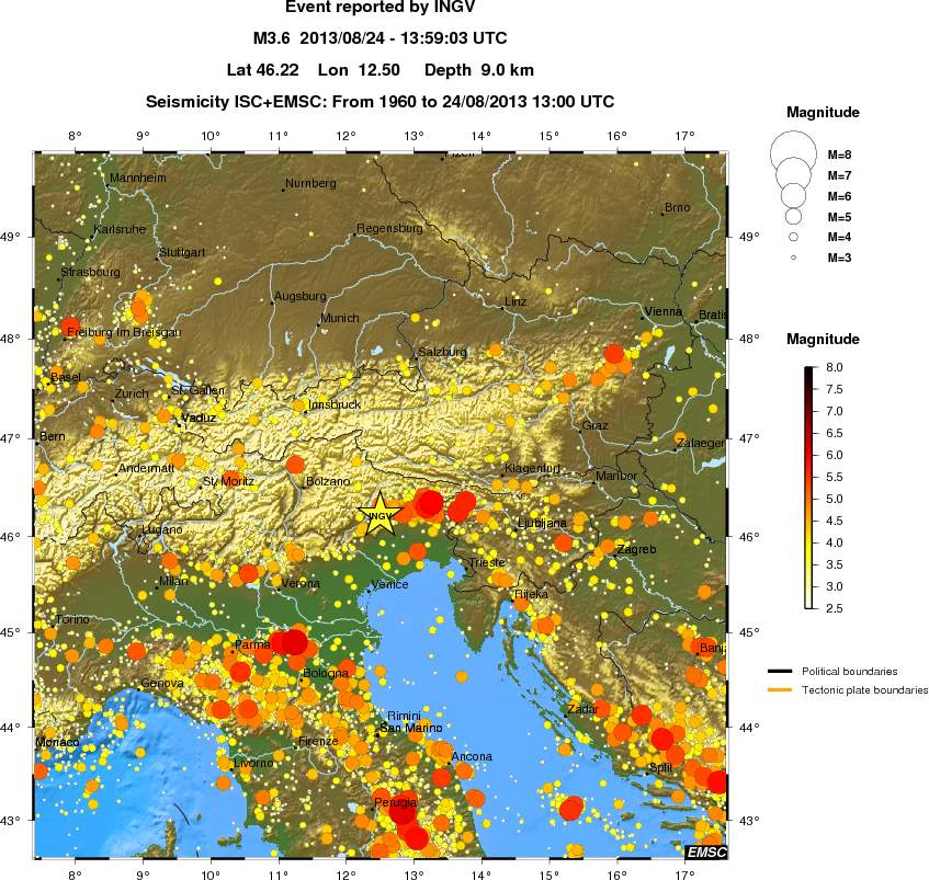 regional magnitude historical seismicity