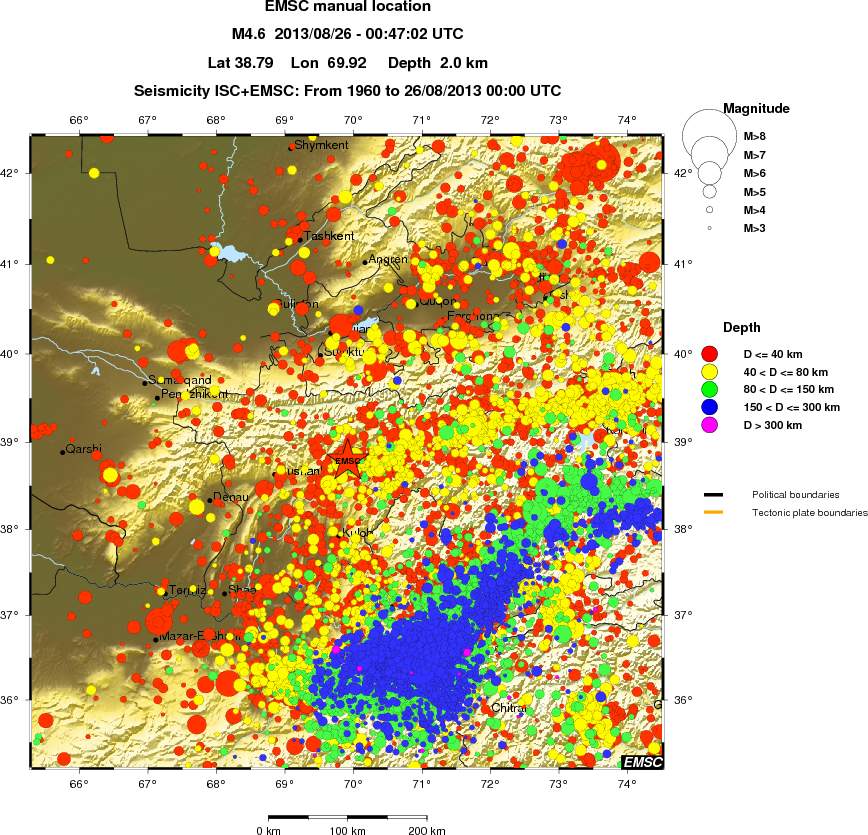 regional historical seismicity