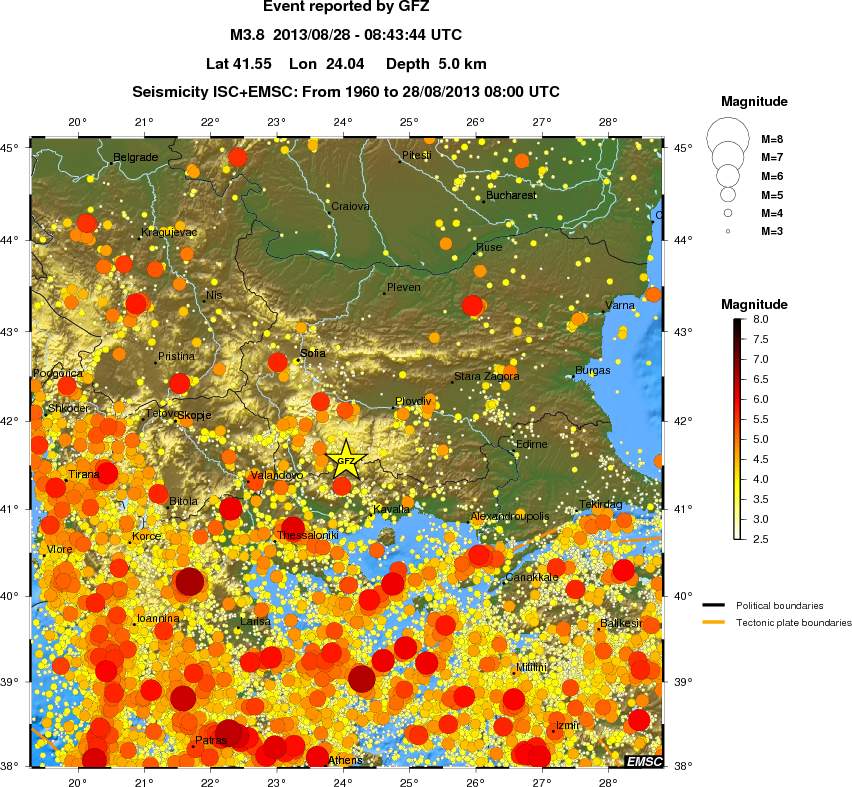 regional magnitude historical seismicity