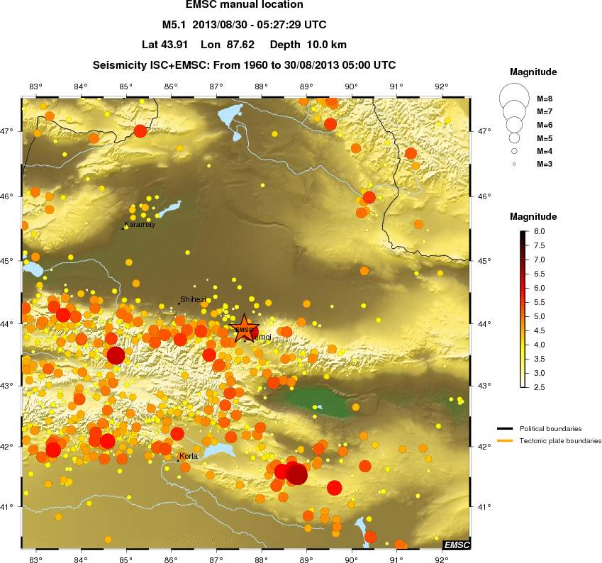 regional magnitude historical seismicity