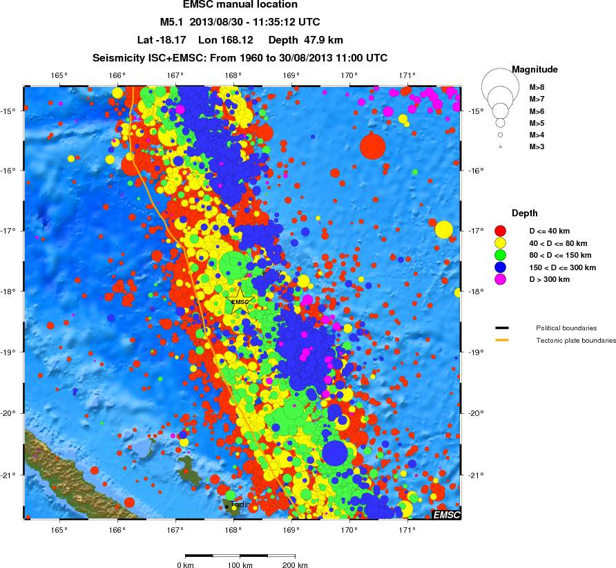 regional historical seismicity