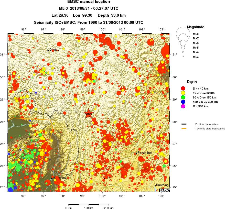 regional historical seismicity
