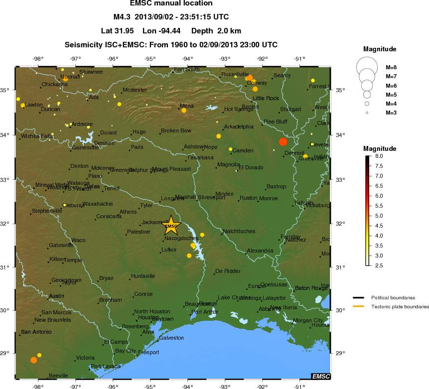 regional magnitude historical seismicity