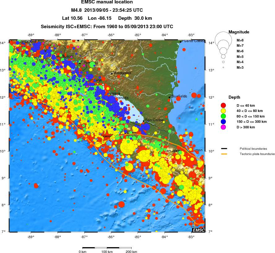 regional historical seismicity