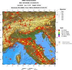 regional historical seismicity