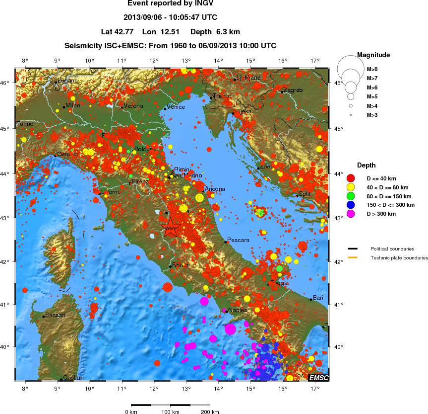 regional historical seismicity