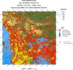 regional historical seismicity