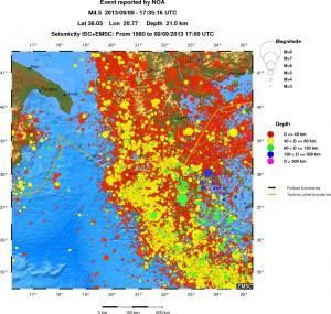 regional historical seismicity