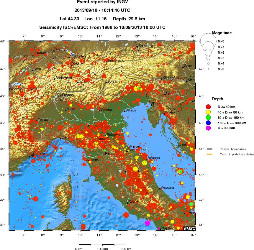 regional historical seismicity