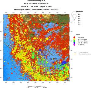 regional historical seismicity