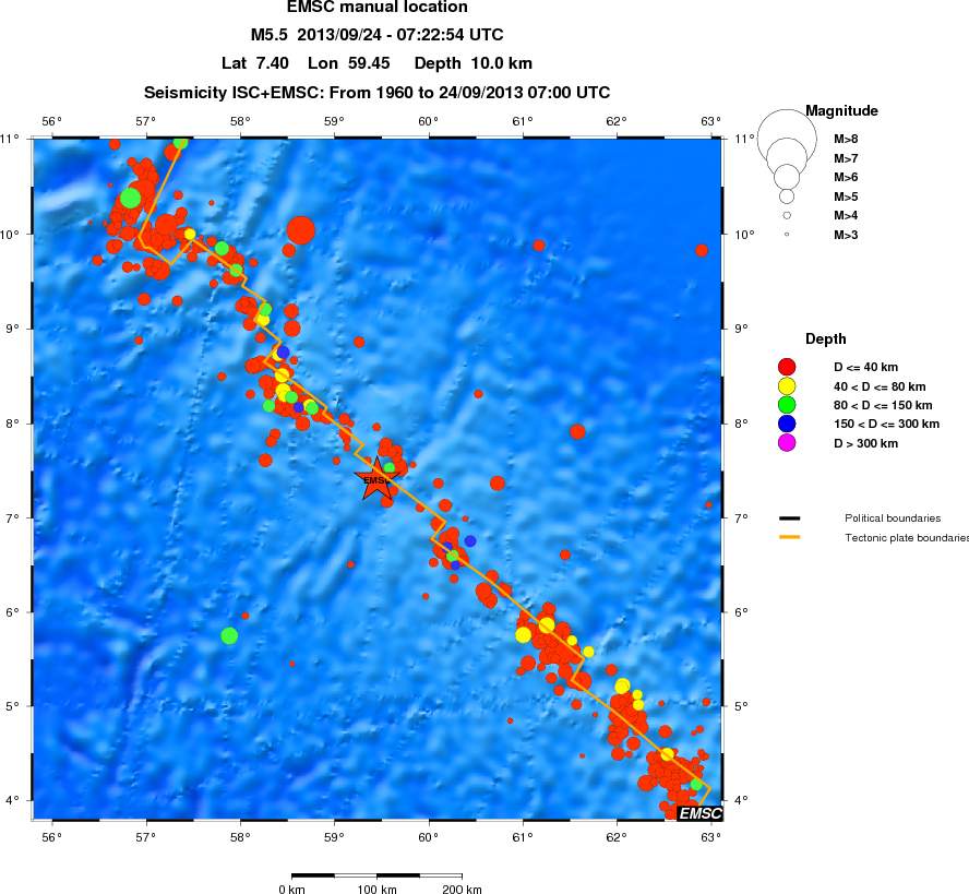 regional historical seismicity