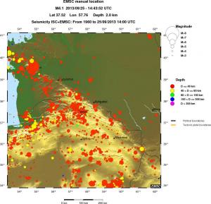 regional historical seismicity