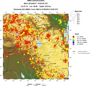 regional historical seismicity