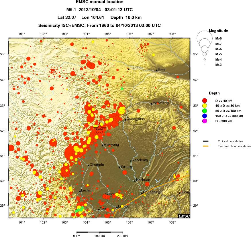 regional historical seismicity