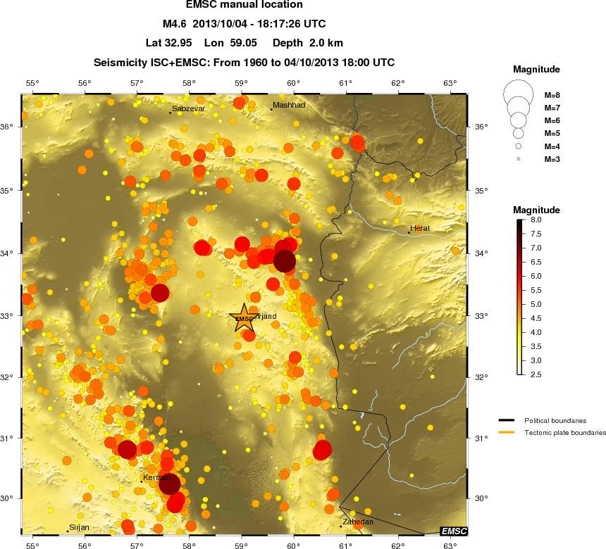 regional magnitude historical seismicity