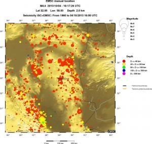 regional historical seismicity