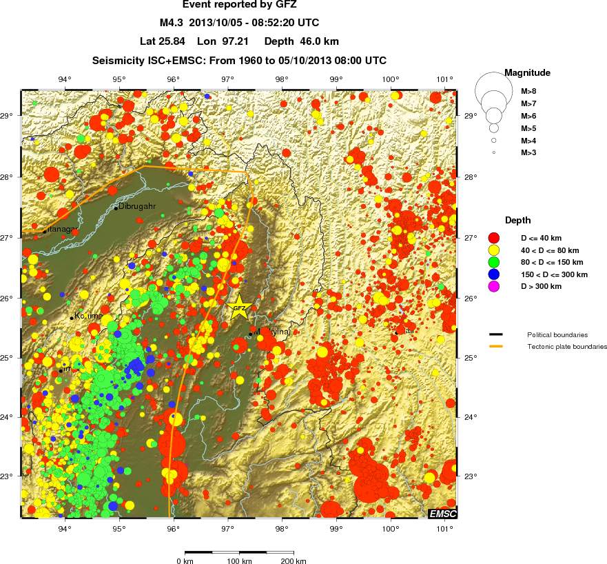 regional historical seismicity