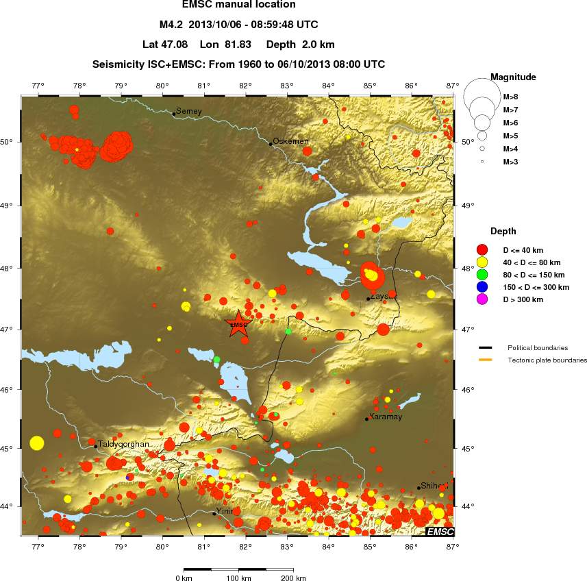 regional historical seismicity