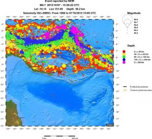 wide historical seismicity