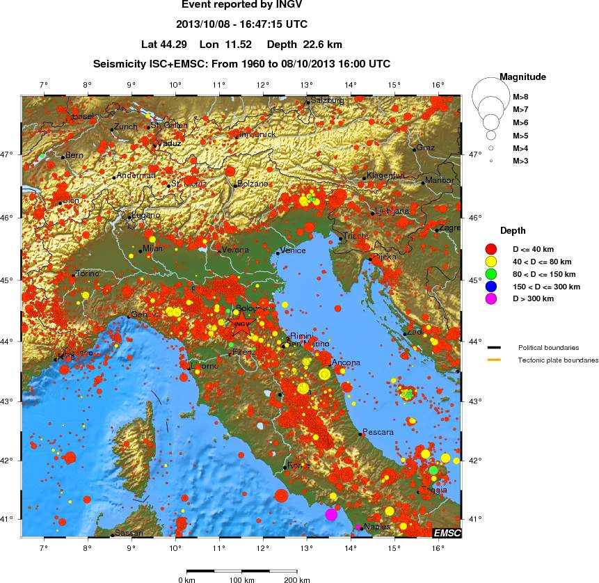 regional historical seismicity