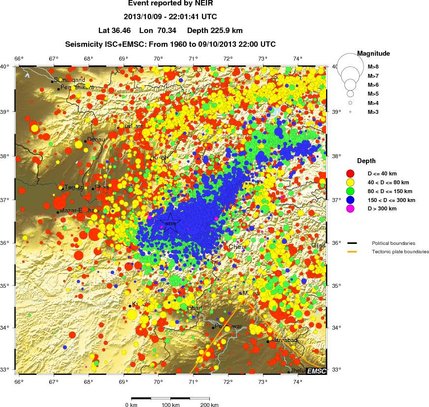 regional historical seismicity