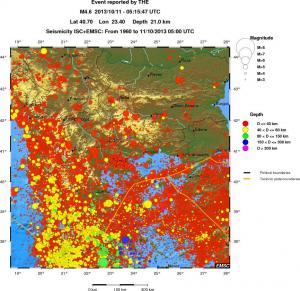 regional historical seismicity