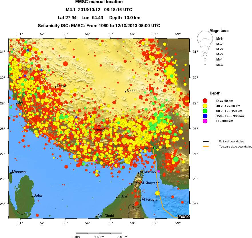 regional historical seismicity