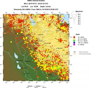 regional historical seismicity