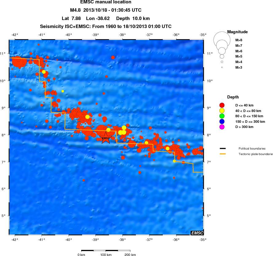 regional historical seismicity