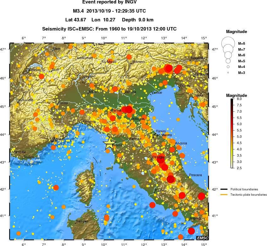 regional magnitude historical seismicity