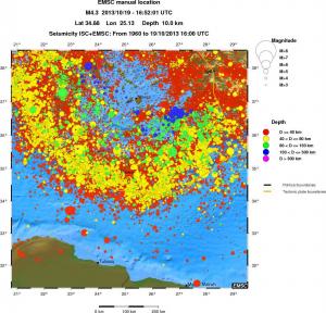 regional historical seismicity