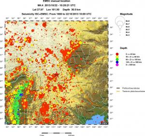 wide historical seismicity