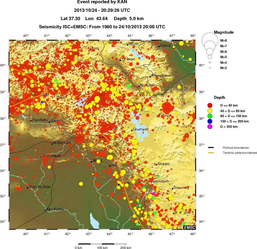 regional historical seismicity