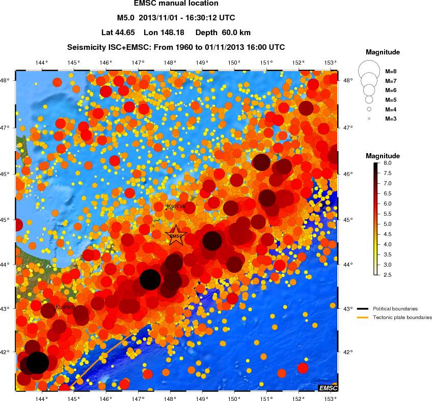 regional magnitude historical seismicity