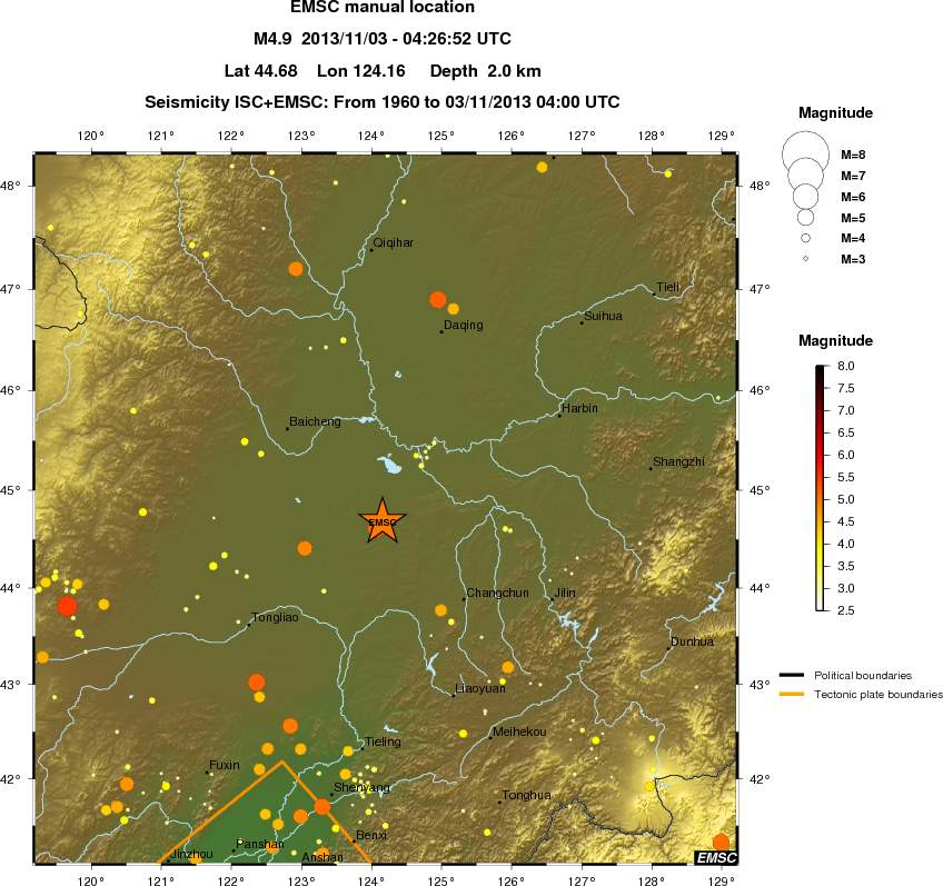 regional magnitude historical seismicity