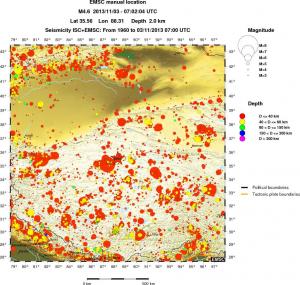 wide historical seismicity