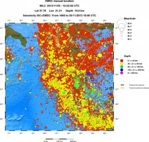 regional historical seismicity