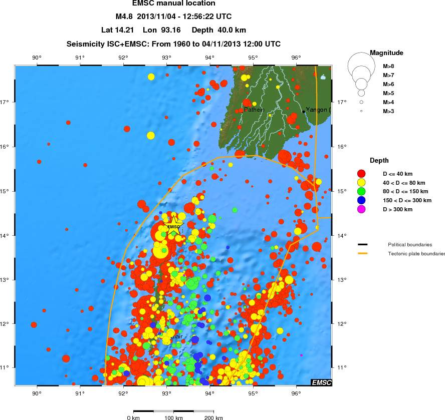 regional historical seismicity