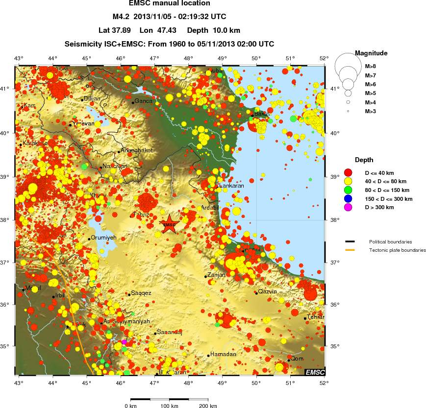 regional historical seismicity
