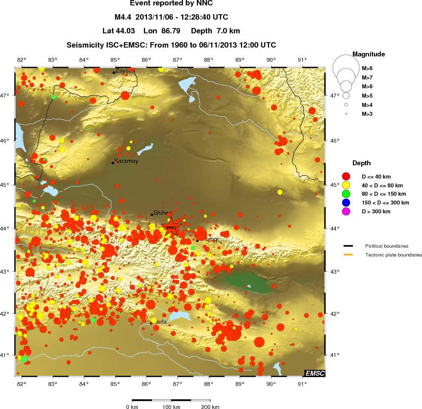 regional historical seismicity