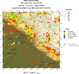 regional historical seismicity
