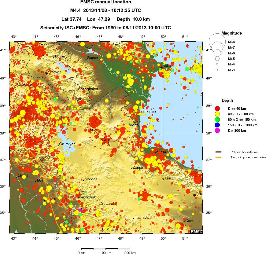 regional historical seismicity