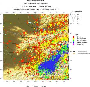 regional historical seismicity