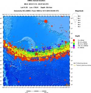 wide historical seismicity