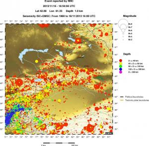 wide historical seismicity