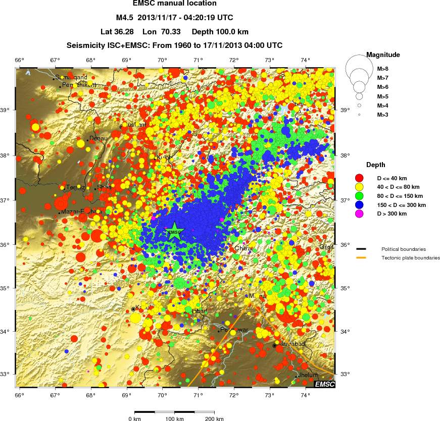 regional historical seismicity