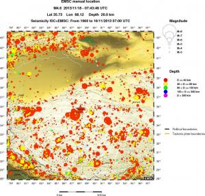 wide historical seismicity