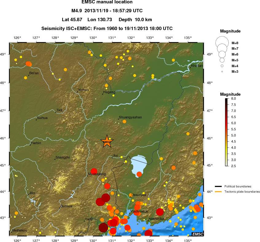 regional magnitude historical seismicity