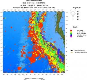 wide historical seismicity