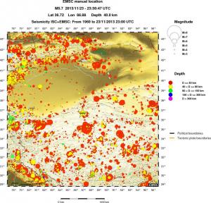 wide historical seismicity